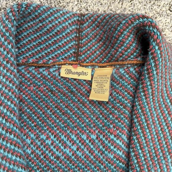 Womens Wrangler Western Cardigan Knitted Sweater Size XXL Fringe Aztec Cowgirl - Picture 5 of 8